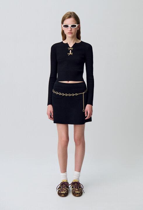 Fine knit bow jumper by CLAUDIE PIERLOT