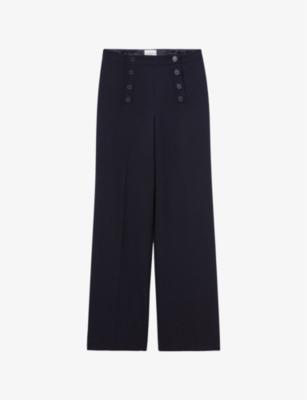 Flared Wide-Leg Mid-Rise Stretch-Woven Trousers by CLAUDIE PIERLOT