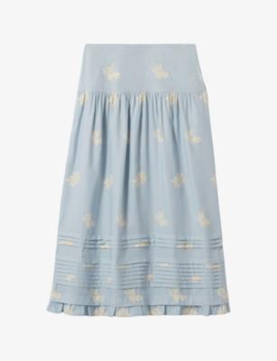Floral-Print Linen-Blend Midi Skirt by CLAUDIE PIERLOT