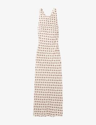 Floral-Print Sleeveless Satin Maxi Dress by CLAUDIE PIERLOT
