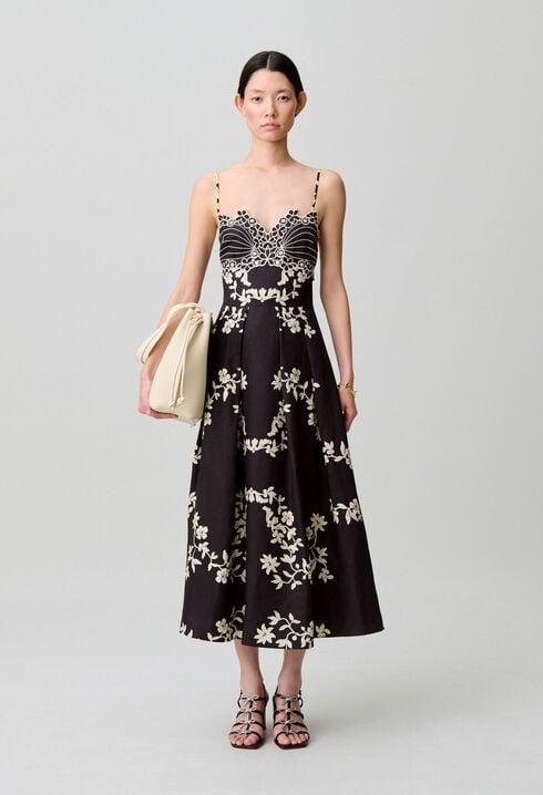 Floral embroidered strappy dress by CLAUDIE PIERLOT