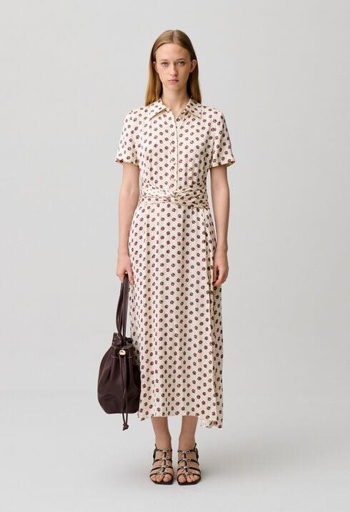 Floral print satin dress by CLAUDIE PIERLOT