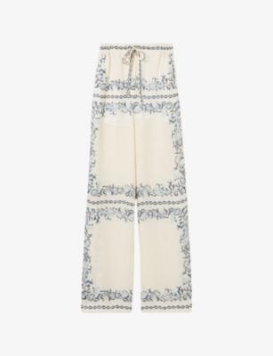 Flowy Floral-Print Linen Trousers by CLAUDIE PIERLOT