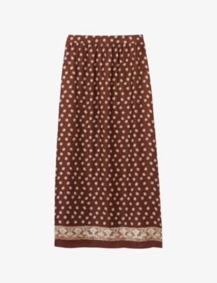 Flowy Graphic-Print Woven Maxi Skirt by CLAUDIE PIERLOT