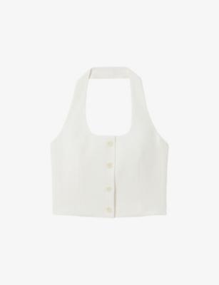Halterneck Cropped Lyocell-Blend Waistcoat by CLAUDIE PIERLOT