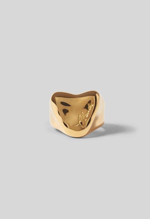 Hammered heart signet ring by CLAUDIE PIERLOT