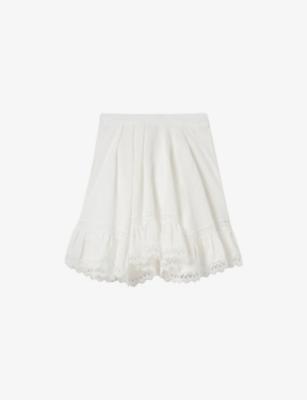 High-Rise Lace-Trim Woven Mini Skirt by CLAUDIE PIERLOT