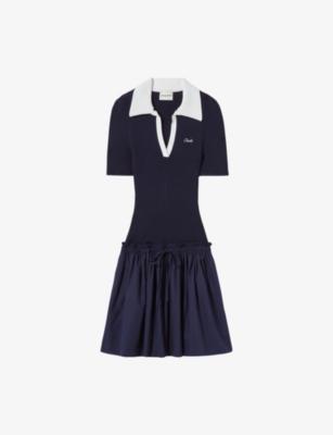 Logo-Embroidered Mixed-Material Mini Dress by CLAUDIE PIERLOT