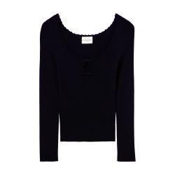Long sleeve fine knit top by CLAUDIE PIERLOT