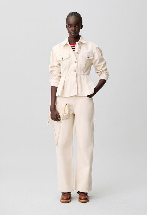Long-sleeved ecru denim jacket by CLAUDIE PIERLOT