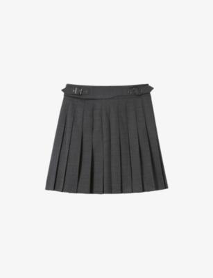 Pleated High-Rise Stretch Wool-Blend Mini Skirt by CLAUDIE PIERLOT