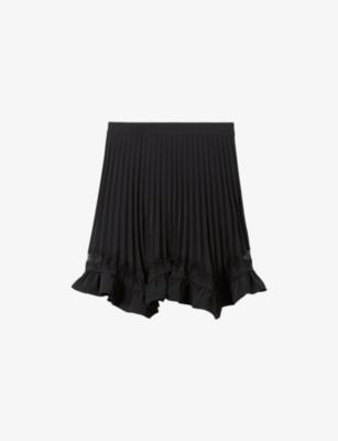 Pleated Lace-Trim Woven Mini Skirt by CLAUDIE PIERLOT