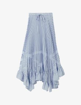 Polka-Dot Lace-Trim Woven Midi Skirt by CLAUDIE PIERLOT