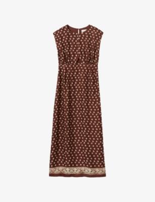 Polka-Dot Sleeveless Satin Maxi Dress by CLAUDIE PIERLOT