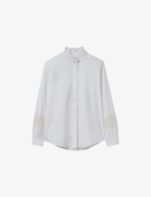 Ruffle-Collar Long-Sleeve Cotton Shirt by CLAUDIE PIERLOT