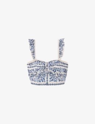 Ruffled Bustier Linen Top by CLAUDIE PIERLOT