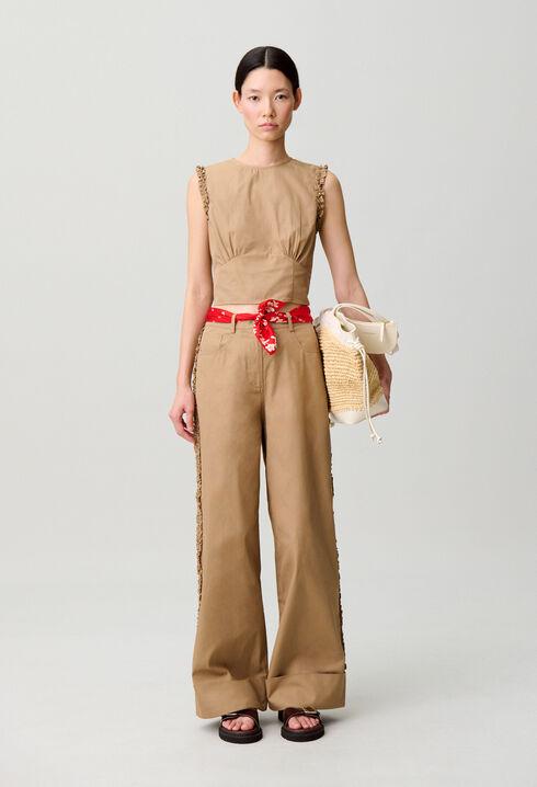 Ruffled crop top by CLAUDIE PIERLOT