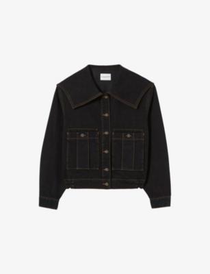 Sailor-Collar Contrast-Stitch Denim Jacket by CLAUDIE PIERLOT