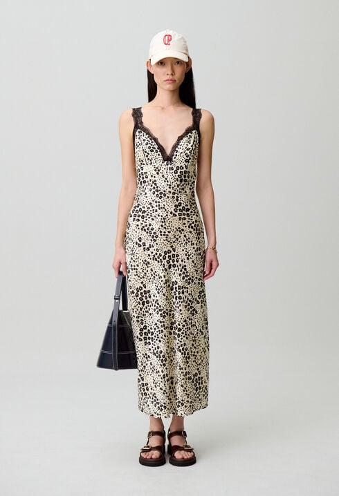 Satin animal print dress by CLAUDIE PIERLOT