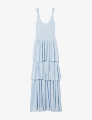 Scoop-Neck Ruffle-Skirt Knitted Maxi Dress by CLAUDIE PIERLOT