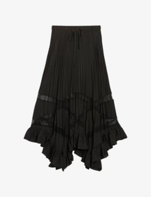 Seloda pleated ruffled woven maxi skirt by CLAUDIE PIERLOT