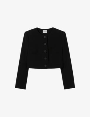 Short Round-Neck Woven Jacket by CLAUDIE PIERLOT