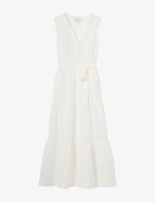 Sleeveless Belted-Waist Cotton Maxi Dress by CLAUDIE PIERLOT