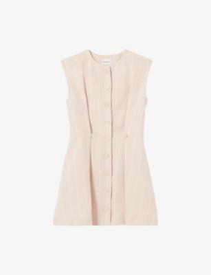 Sleeveless Button-Down Linen-Blend Mini Dress by CLAUDIE PIERLOT