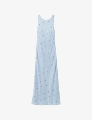 Sleeveless Open-Back Satin Midi Dress by CLAUDIE PIERLOT