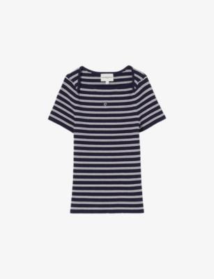 Striped Boat-Neck Knitted Top by CLAUDIE PIERLOT