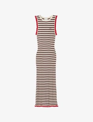 Striped Ribbed Knitted Midi Dress by CLAUDIE PIERLOT