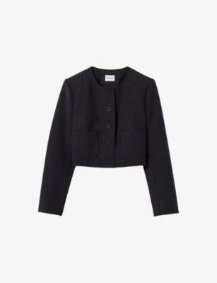 Striped Round-Neck Stretch Wool-Blend Jacket by CLAUDIE PIERLOT