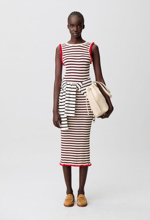 Striped Ruffled Knit Dress by CLAUDIE PIERLOT