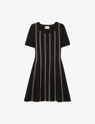 Striped Short-Sleeved Knitted Mini Dress by CLAUDIE PIERLOT