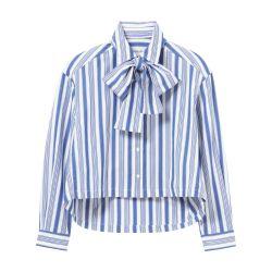 Striped shirt with bow collar by CLAUDIE PIERLOT