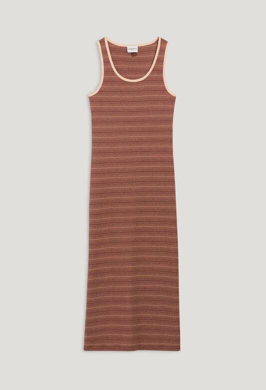 Tala - Brown stripy knit maxi dress by CLAUDIE PIERLOT