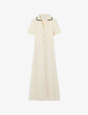 Trompe-l'œil Pleated-Skirt Cotton and Woven Midi Dress by CLAUDIE PIERLOT
