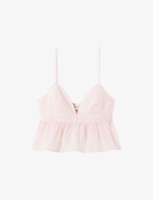 V-Neck Cropped Cotton-Blend Top by CLAUDIE PIERLOT