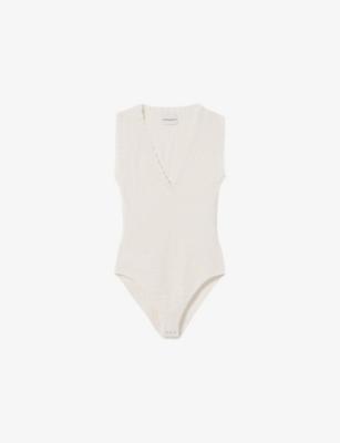 V-Neck Jacquard Knitted Bodysuit by CLAUDIE PIERLOT
