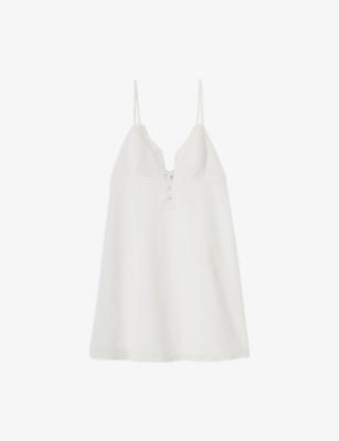 V-Neck Lace-Trim Woven Mini Dress by CLAUDIE PIERLOT