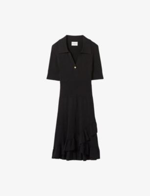 V-Neck Ribbed Knitted Mini Dress by CLAUDIE PIERLOT