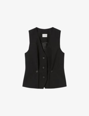 V-Neck Sleeveless Woven Waistcoat by CLAUDIE PIERLOT