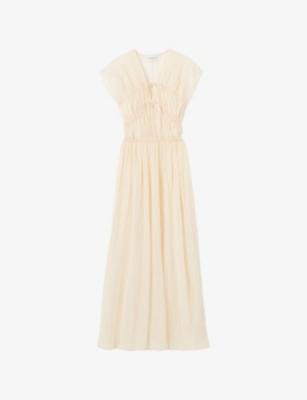 V-Neck Tie-Front Lyocell-Blend Maxi Dress by CLAUDIE PIERLOT