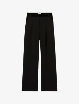 Velvet-Trim Straight-Leg Tailored Stretch-Woven Trousers by CLAUDIE PIERLOT