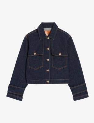 Villy straight-fit cropped-length stretch-denim jacket by CLAUDIE PIERLOT