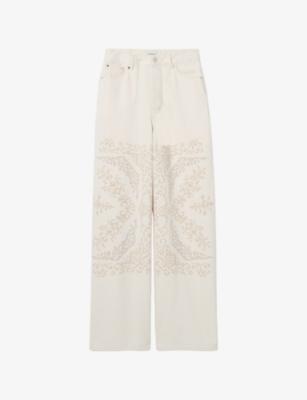Wide-Leg Embroidered Denim Jeans by CLAUDIE PIERLOT
