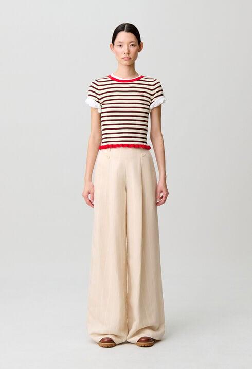 Wide tailored linen-blend trousers by CLAUDIE PIERLOT