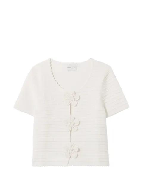 crochet-flower knit top by CLAUDIE PIERLOT