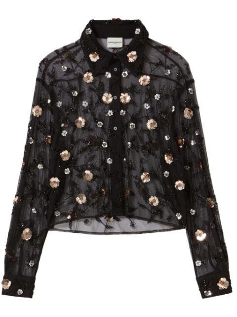 embroidered sheer shirt by CLAUDIE PIERLOT