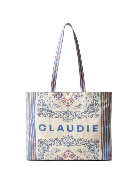 figurative-pattern logo-print beach bag by CLAUDIE PIERLOT